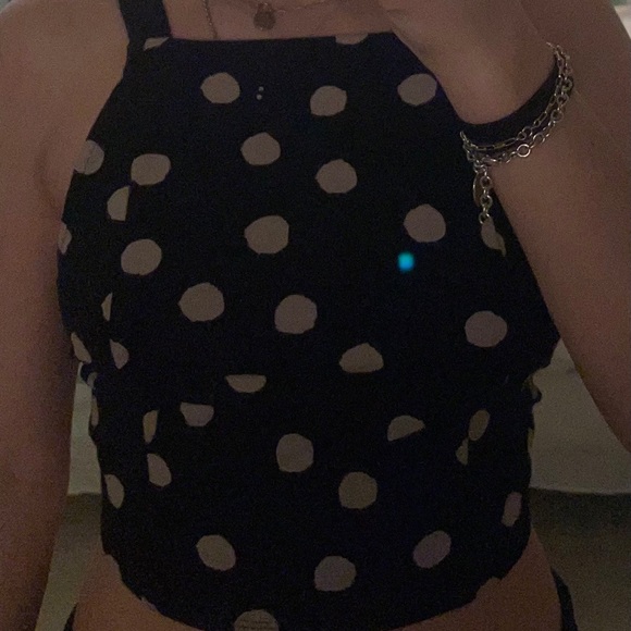 URBAN OUTFITTER black top with cream polka dots! - Picture 3 of 5